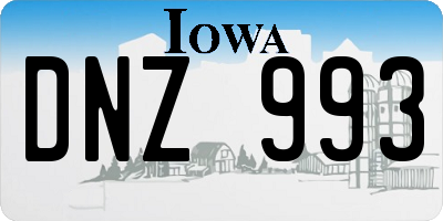 IA license plate DNZ993
