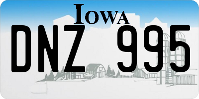 IA license plate DNZ995