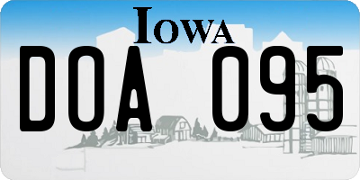 IA license plate DOA095