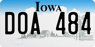 IA license plate DOA484