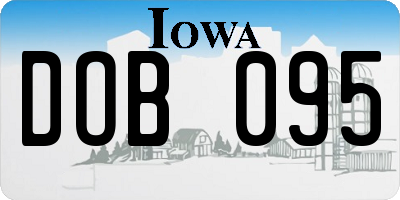 IA license plate DOB095