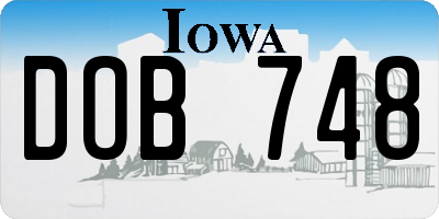 IA license plate DOB748