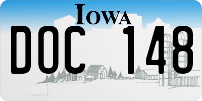 IA license plate DOC148