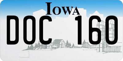 IA license plate DOC160