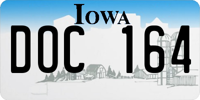 IA license plate DOC164