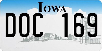IA license plate DOC169