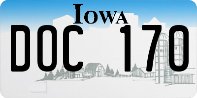 IA license plate DOC170