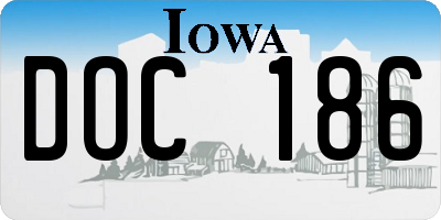 IA license plate DOC186