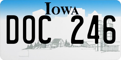 IA license plate DOC246