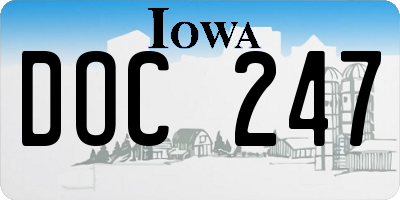 IA license plate DOC247