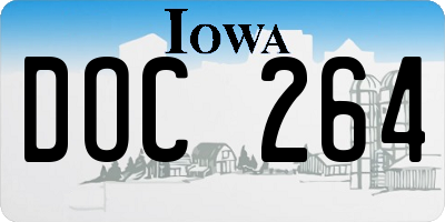 IA license plate DOC264
