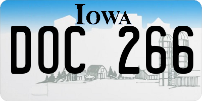 IA license plate DOC266