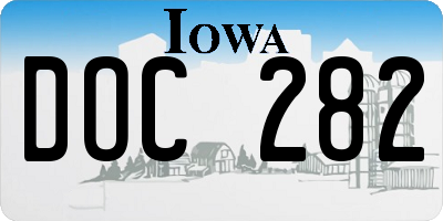 IA license plate DOC282