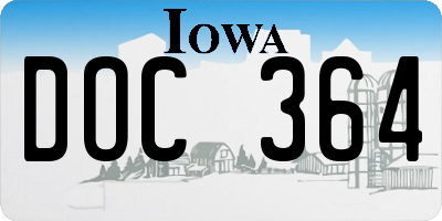 IA license plate DOC364