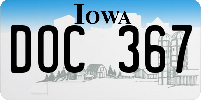 IA license plate DOC367