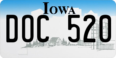 IA license plate DOC520