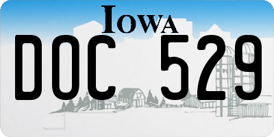 IA license plate DOC529
