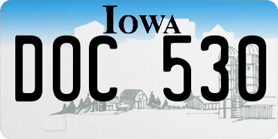 IA license plate DOC530