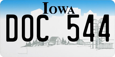 IA license plate DOC544