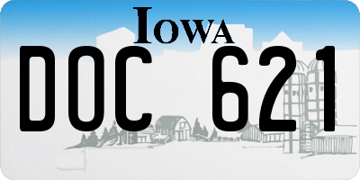 IA license plate DOC621
