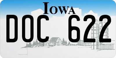 IA license plate DOC622