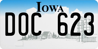 IA license plate DOC623