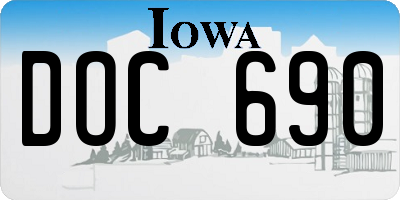 IA license plate DOC690