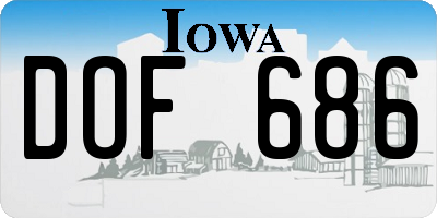 IA license plate DOF686