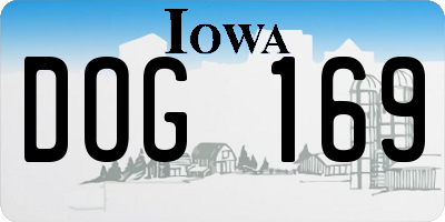 IA license plate DOG169