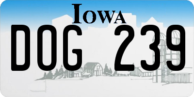 IA license plate DOG239