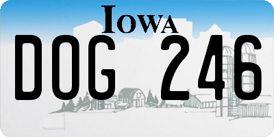 IA license plate DOG246