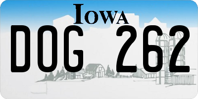 IA license plate DOG262