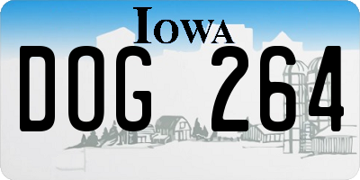 IA license plate DOG264