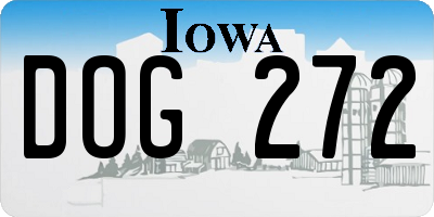 IA license plate DOG272
