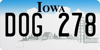 IA license plate DOG278