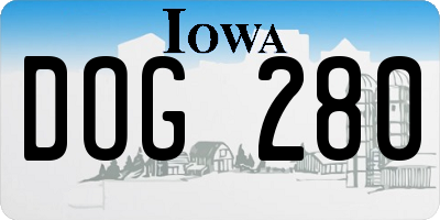 IA license plate DOG280