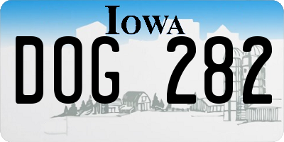 IA license plate DOG282
