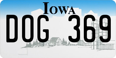 IA license plate DOG369