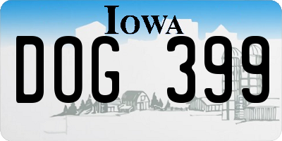 IA license plate DOG399