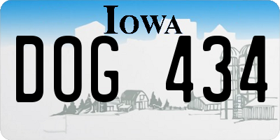 IA license plate DOG434