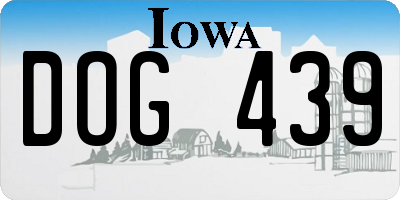 IA license plate DOG439