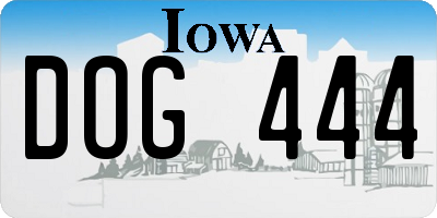 IA license plate DOG444