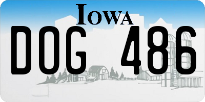 IA license plate DOG486