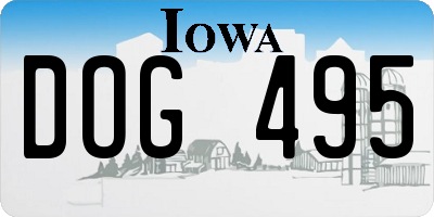 IA license plate DOG495