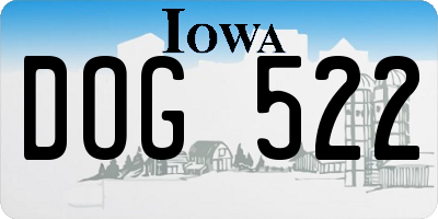 IA license plate DOG522