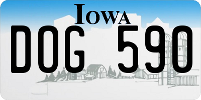 IA license plate DOG590