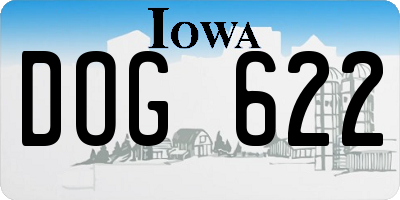 IA license plate DOG622