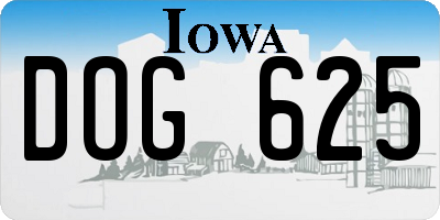 IA license plate DOG625