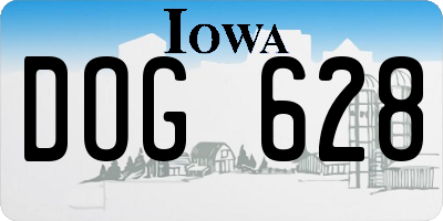 IA license plate DOG628