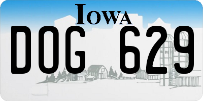 IA license plate DOG629